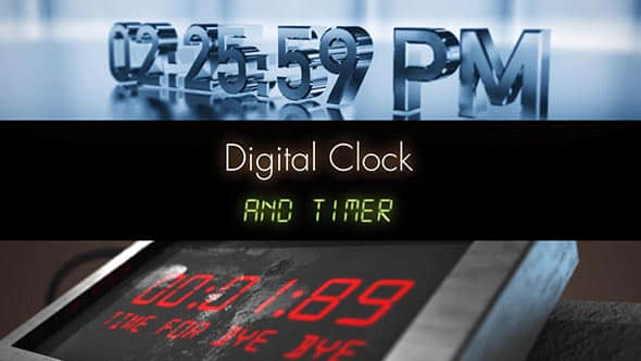 AE预设：数字时钟时间码预设动画 Time Presets 1.5