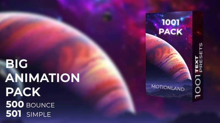 AE预设：1000个文字标题开始结束进场退场动画1000 Text Animation Presets