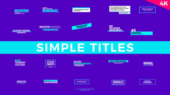 25 Simple Titles