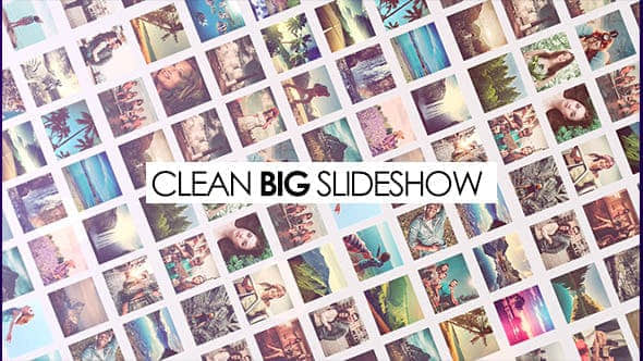 Apple Motion模板-多图片照片墙相册展示Clean Big Slideshow
