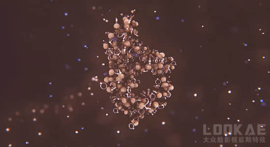 AE教程 - 使用E3D插件的粒子复制器制作三维元素汇聚LOGO标志片头特效Element 3D Particle Replicator Logo 2017