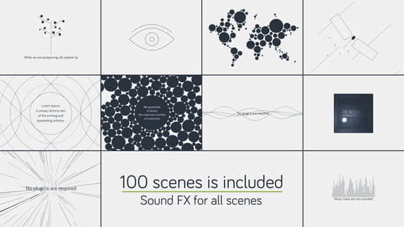 AE模板-100种高端迷你简洁MG创意片头动画Minimalistic Presentation Pack