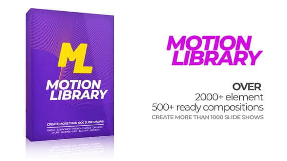 AE模板-2000多种视频设计包装动画包 Motion Library Pack