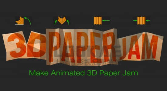 AE脚本-纸张折叠翻转MG动画制作 3D Paper Jam 1.2.1 + 使用教程