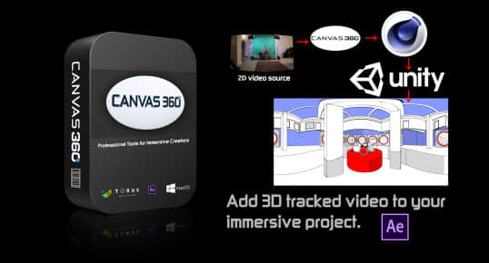 AE脚本-VR全景视觉合成工具 Aescripts Canvas 360 Pro v1.61