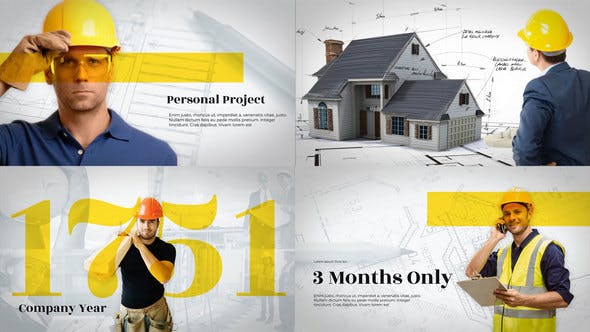 AE模板-房地产工程建筑工地栏目包装宣传片 Construction Building Presentation