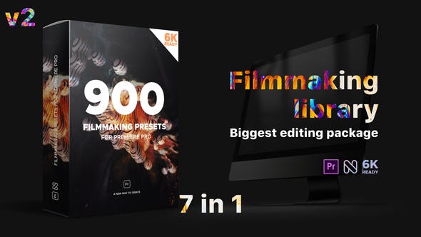 Pr模板预设-900种文字标题转场片头调色视觉特效包 Premiere Effects Pack v2+使用教程