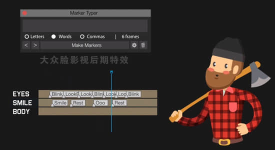 AE脚本-批量处理设置图层标记 Marker Typer v1.0