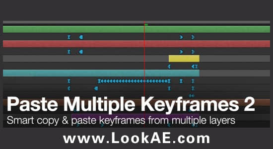 AE脚本-多图层关键帧拷贝复制粘贴脚本 Paste Multiple Keyframes 2.0.4