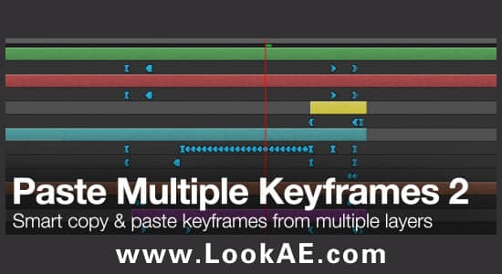 AE脚本-多图层关键帧拷贝复制粘贴脚本 Paste Multiple Keyframes 2.0.6