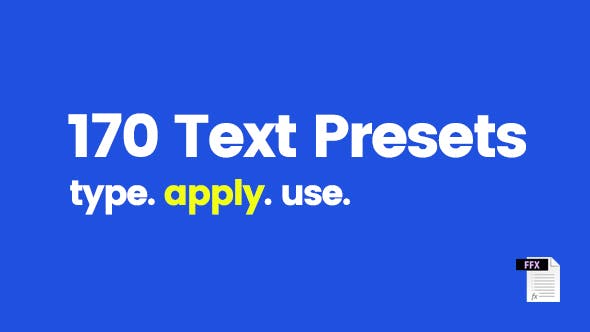 AE预设-170个可爱弹跳文字动画预设 170 Text Presets