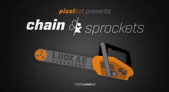 AE脚本-齿轮链条滑轮绑定联动MG动画 Chain & Sprockets v1.03 + 使用教程