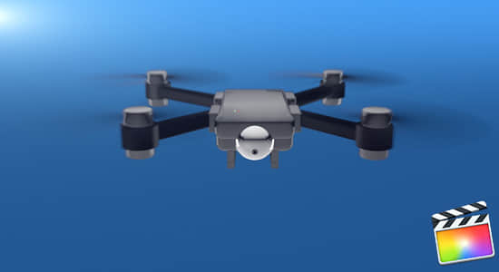 FCPX模板插件-航拍无人机LOGO动画片头 Drone Logo Reveal