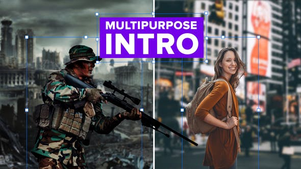 AE模板-三维透视人物抠像背景分离单独介绍展示 Intro Multipurpose
