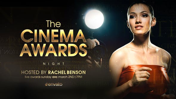 AE模板-大气电影晚会活动颁奖典礼片头包装 The Cinema Awards