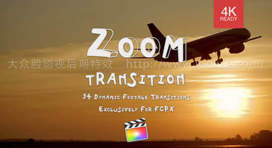 FCPX转场插件-94个摄像机移动缩放冲击聚焦扭曲旋转视频转场