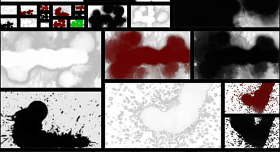 视频素材：31个高清水墨转场视频素材 带Alpha通道 HD Ink