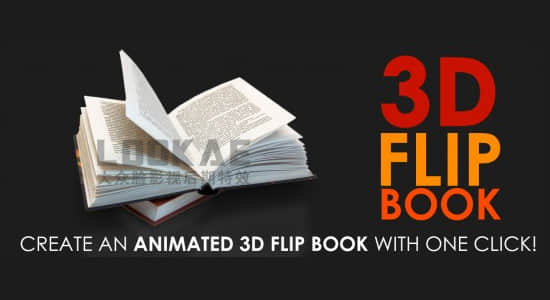 AE脚本-三维书本滚动翻页动画效果 3D Flip Book v1.41