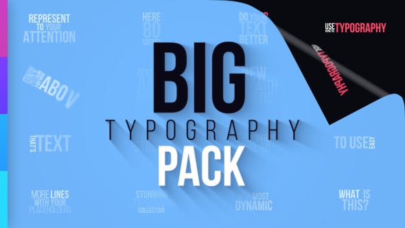 AE模板-80种超大文字标题排版设计动画Big Typography Pack