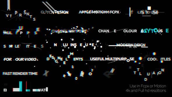 FCPX插件-19个画面像素损坏干扰文字标题动画 Glitch Titles 2