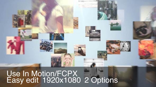 FCPX插件-众多图片汇聚LOGO标志片头 Multi Video Logo Intro