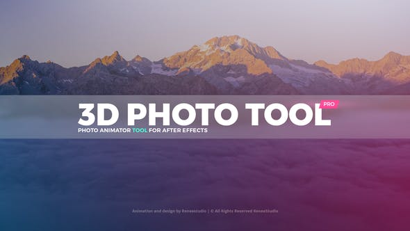 AE模板-平面图片转摄像机三维控件动画工具包 3D Photo Tool Pro