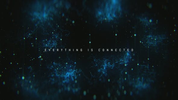 AE模板-科技感点线粒子互联网文字标题展示 Everything is Connected Titles