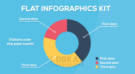AE模板-扁平化商务信息数据图表展示MG动画 Flat Infographics