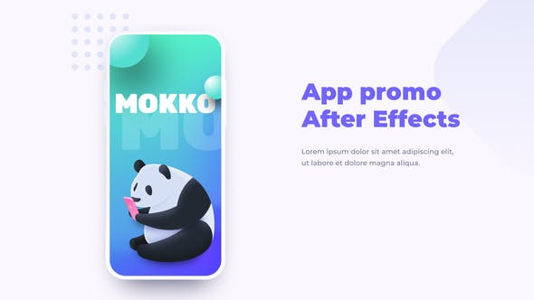 AE模板-现代时尚简介手机APP界面操作展示介绍片头 Mokko - App Promo