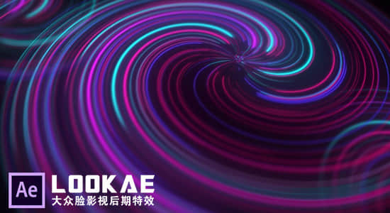 AE教程-使用自带插件制作霓虹发光线条动画特效 Neon Lights Animation