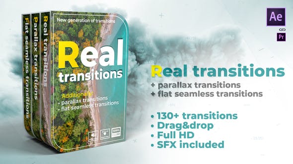 AE模板-130种超实用手机平板电脑手势相册报纸电影胶片过渡视频转场动画Real transitions