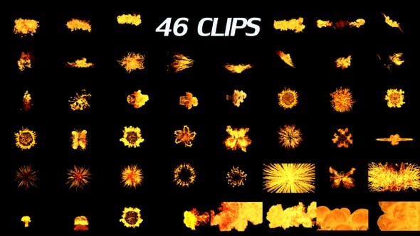 视频素材-46个火焰燃烧视频素材（有Alpha透明通道）