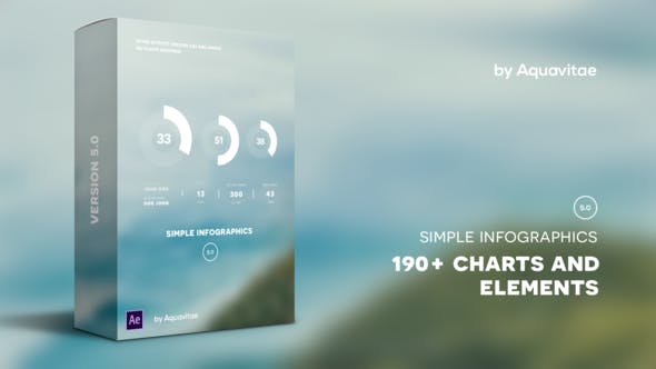 AE模板-190种公司企业信息数据统计报表动画 Simple Infographics