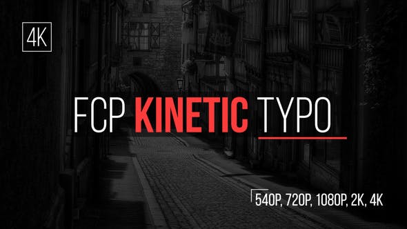 FCPX插件-36种动态文字标题排版动画 FCP Kinetic Typo