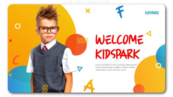 AE模板-现代时尚可爱儿童乐园图文展示 Kids Park Promotion