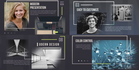 AE模板-现代流行公司企业商务宣传图文包装 Modern Presentation