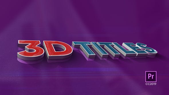Premiere预设-18种三维立体文字标题PR预设 3D Titles