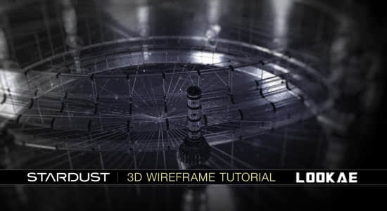 AE教程-使用Stardust插件创建3D模型网格化线框效果 Stardust 3D Wireframe