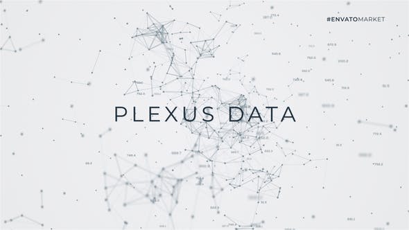 AE模板-抽象漂亮科技风点线连接背景文字标题片头 Data Flow Plexus Titles