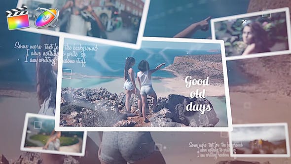 FCPX模板-愉快欢乐家庭相册幻灯片图文展示动画 Good old days+使用教程