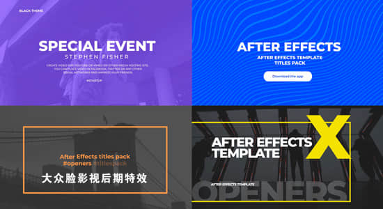 Premiere预设-29个时尚生活文字标题排版设计动画包装 Lifestyle Titles Pack