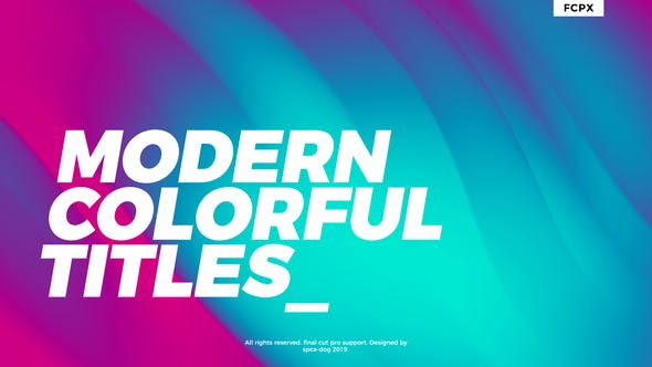 FCPX插件-22种现代炫彩设计文字大标题动画 Modern Colorful Titles