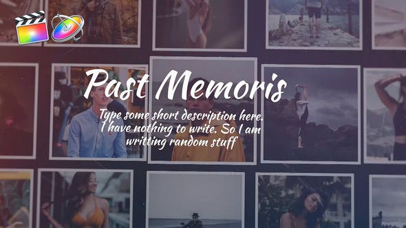 FCPX模板-美好回忆照片墙电子相册图片文字介绍展示 Past Memories + 使用教程