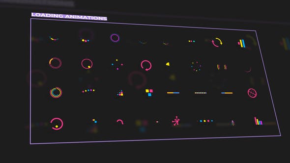 AE模板-300个彩色发光实用图形元素MG动画包 Motion Graphic Effects