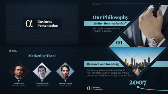 AE模板-公司企业商务团队产品介绍业务演示包装 Alpha Business Presentation