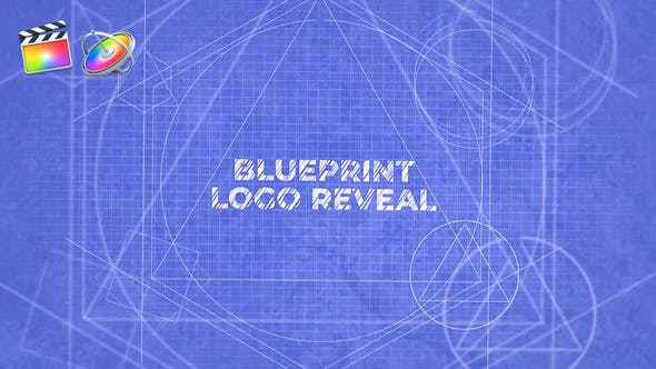 FCPX插件-工业建筑师蓝图绘制LOGO标志展示 Blueprint Logo Reveal+使用教程