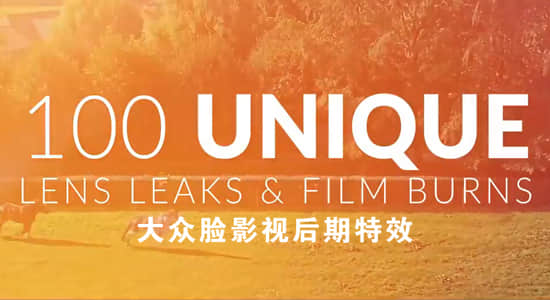4K视频素材-100个镜头泄漏炫光闪烁叠加合成动画素材 Lens Leak Pack Pro