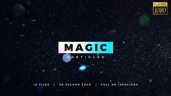 视频素材-10组漂亮精美魔法粒子光斑特效动画视频素材 Magic Particles 10 Items Pack