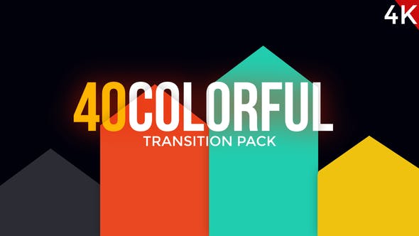 Premiere预设-40个现代流行简洁图形MG转场动画Modern Colorful Transitions Pack