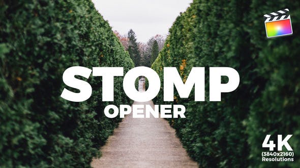 FCPX模板-动感节奏快闪快剪图文展示开场预告片头Stomp Opener+使用教程